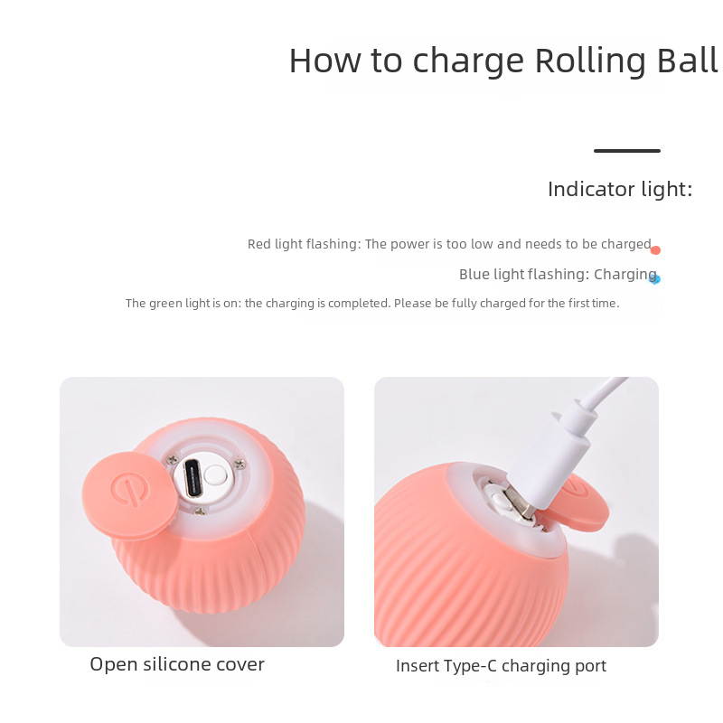 Electric Rechargeable Cat Toy Ball with Smart Features
