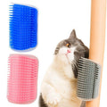 Cat Corner Self-Grooming Brush with Catnip — Wall Mount Massage Comb for Cats