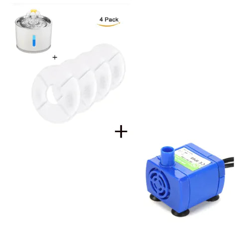 Automatic Cat Water Fountain with LED – whisper-quiet pet drinking fountain